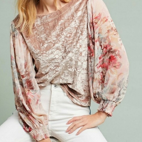 Anthropologie Tops - Anthro Meadow Rue Balloon Sleeve Top